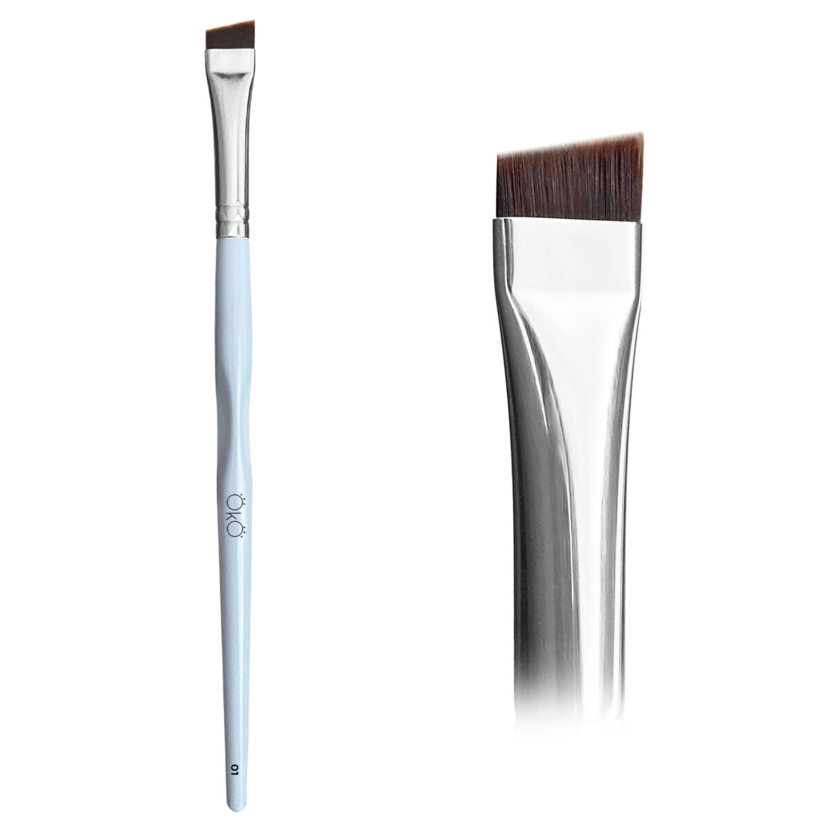 OKO Lash&Brow OKO Large Angled Brush #1 sivellin on monipuolinen ammattimainen synteettinen sivellin meikkitaiteilijoille. Harja on valmistettu korkealaatuisista materiaaleista, joustavista, tiheistä harjaksista ja kestävästä rakenteesta. OKO Harja nro. 1:n avulla voit luoda erittäin hienoja, teräviä ja puhtaita linjoja muutamalla vedolla. Täydellinen kulmakarvojen värien merkitsemiseen ja levittämiseen. Suunniteltu toimimaan sävyjen, hennan, koristekosmetiikan ja suosikkivoide- ja geelikoostumusten kanssa.   Yksityiskohdilla on väliä! Harjan kahva on valmistettu asiantuntijan käden anatomiaa huomioiden, mikä takaa paremman mukavuuden työskentelyssä.   Harjasten korkeus: 4-6 mm Harjasten leveys: 10 mm Harjan pituus: 17,6 cm Materiaali: synteettinen, nylon Pomello