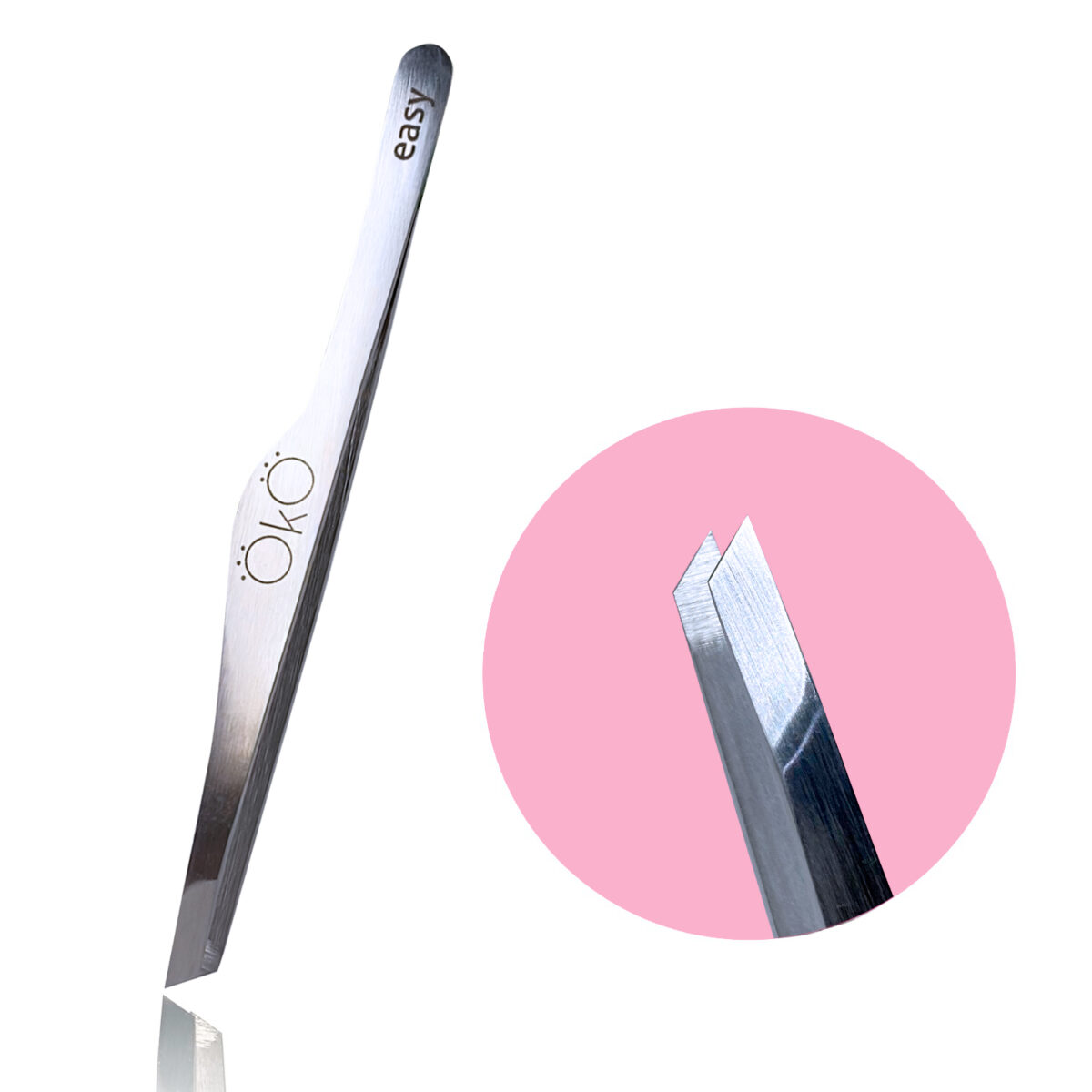 OKO Lash&Brow OKO 02 Easy Touch Tweezers are professional tweezers for those who prefer softness in their work. Forget straining your hand - these slightly butterfly-like tweezers help you create the desired eyebrow shape faster and better. Easy Touch tweezers have a slightly smaller shape and edge than OKO 01 tweezers, which help to make eyebrow correction in more detail. The tweezers have a very soft smooth pressure and feel great in the hand. Thanks to manual sharpening and a polished 45-degree bevel, the tweezers grip and remove even the shortest and finest hairs without breaking them. The tweezers are made of high-quality wear-resistant steel, they have an ideal surface finish, which makes the product resistant to daily disinfection and various types of sterilization.   The tool is hand sharpened and will last a long time if used correctly.     Pomello