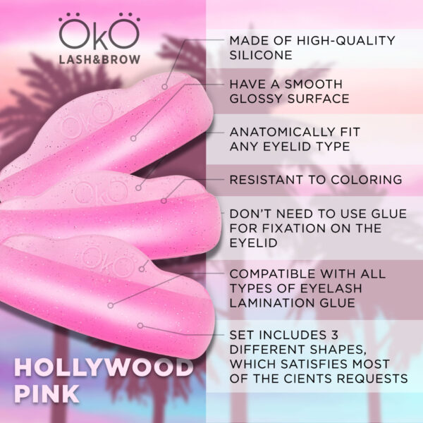 OkO Hollywood Pink Lash Lift silikonimuotit