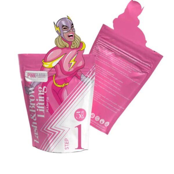 PINK FLASH Lash and Brow Lift Step 1