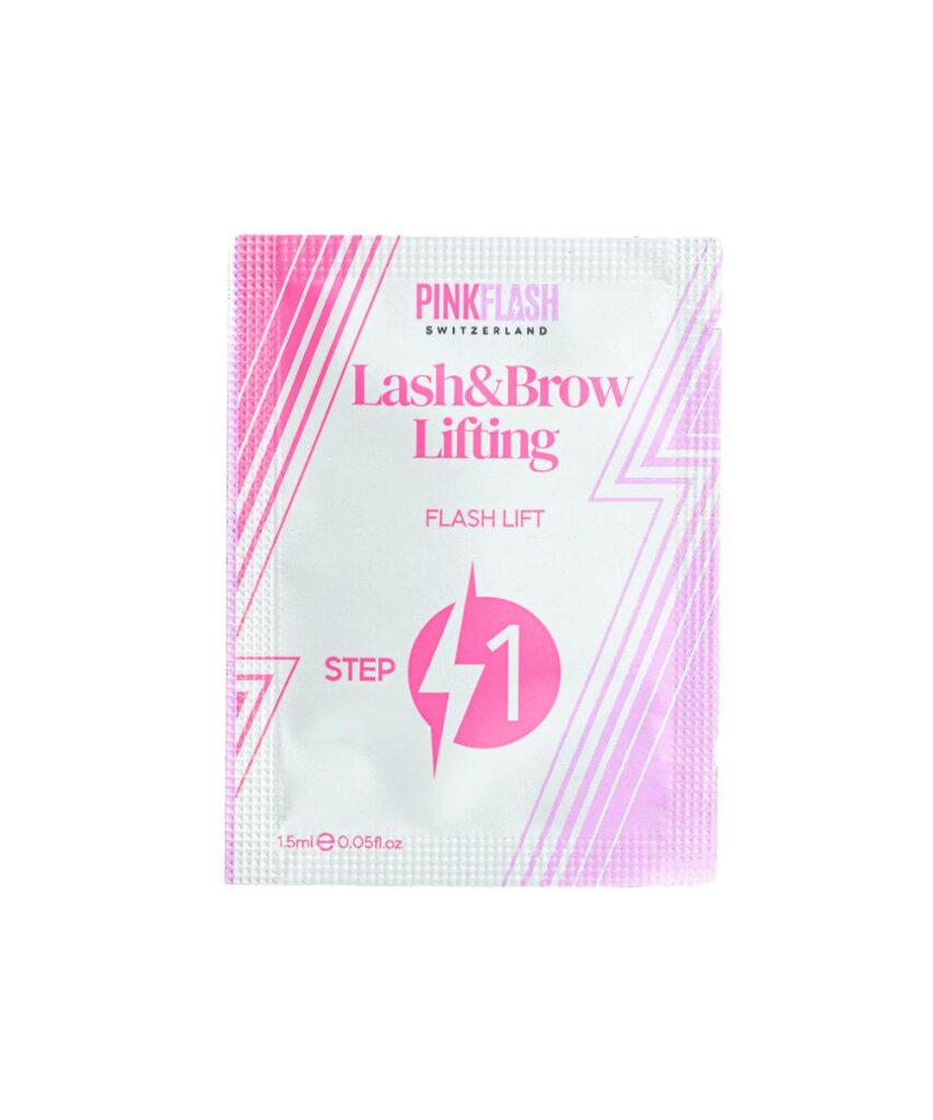 PINK FLASH Подтяжка ресниц и бровей Шаг 1