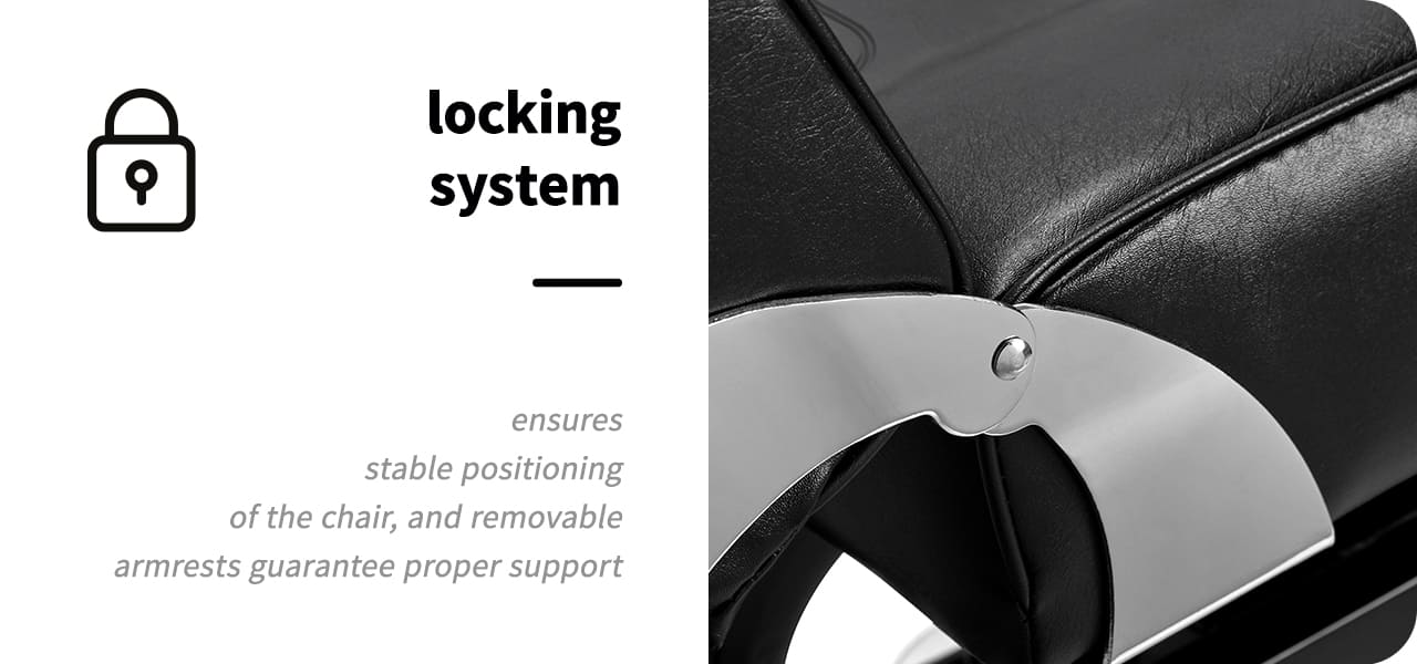 ACTIVE <h3 data-start="157" data-end="244"><strong data-start="159" data-end="244">Hüdraulilise pumbaga universaalne kliendivoodi – mugav, stiilne ja funktsionaalne valik ilusalongile</strong></h3> <p data-start="246" data-end="589">See hüdrauliline kosmeetikatool on loodud ilutegijatele, kes hindavad mugavust, töökindlust ja kaasaegset disaini. Tooli pehme vahutäidis ja roosades toonides sünteetiline nahk pakuvad nii kliendile kui ka meistrile meeldivat kasutuskogemust. Poolmatt viimistlus on lihtsasti puhastatav, niiskuskindel ja sobib intensiivsesse salongikasutusse.</p> <p data-start="591" data-end="926">Tooli saab sujuvalt käsitsi reguleerida – seljatuge ja jalatuge saab kohandada täpselt vajadustele vastavaks. Hüdrauliline mehhanism võimaldab istme kõrgust muuta, pakkudes mugavust erineva pikkusega meistritele. Tänu stabiilsele konstruktsioonile saab tooli kiirelt kohandada iga protseduuri jaoks.</p> <p data-start="928" data-end="1069">Peatugi peidab endas spetsiaalset avausega patja, mis muudab tooli sobivaks ka seljal tehtavate hoolduste, massaažide ja tätoveerimiste ajal.</p> <h3 data-start="1076" data-end="1096"><strong data-start="1079" data-end="1096">Toote eelised</strong></h3> <ul data-start="1097" data-end="1475"> <li data-start="1097" data-end="1142"> <p data-start="1099" data-end="1142">Moodne disain</p> </li> <li data-start="1143" data-end="1197"> <p data-start="1145" data-end="1197">Lihtsasti puhastatav, vastupidav sünteetiline nahk</p> </li> <li data-start="1198" data-end="1246"> <p data-start="1200" data-end="1246">Ergonomiline vahtpolster mugavaks toestuseks</p> </li> <li data-start="1247" data-end="1296"> <p data-start="1249" data-end="1296">Hüdrauliline kõrguse reguleerimine (65–79 cm)</p> </li> <li data-start="1297" data-end="1348"> <p data-start="1299" data-end="1348">Seljatoe ja jalatoe sujuv käsitsi reguleerimine</p> </li> <li data-start="1385" data-end="1421"> <p data-start="1387" data-end="1421">Eemaldatavad ja liikuvad käetoed</p> </li> <li data-start="1422" data-end="1475"> <p data-start="1424" data-end="1475">Sobib ilusalongidele, massaažiks, tätoveerimiseks</p> </li> </ul> <h3 data-start="1482" data-end="1506"><strong data-start="1485" data-end="1506">Komplekt sisaldab</strong></h3> <ul data-start="1507" data-end="1646"> <li data-start="1507" data-end="1537"> <p data-start="1509" data-end="1537">iste seljatoe ja jalatoega</p> </li> <li data-start="1538" data-end="1560"> <p data-start="1540" data-end="1560">käetugede komplekt</p> </li> <li data-start="1561" data-end="1585"> <p data-start="1563" data-end="1585">avausega peatugipadi</p> </li> <li data-start="1586" data-end="1611"> <p data-start="1588" data-end="1611">alusraam hüdraulikaga</p> </li> <li data-start="1612" data-end="1646"> <p data-start="1614" data-end="1646">paigaldus- ja kinnituskomplekt</p> </li> </ul> <h3 data-start="1653" data-end="1677"><strong data-start="1656" data-end="1677">Tehnilised andmed</strong></h3> <ul data-start="1678" data-end="1875"> <li data-start="1678" data-end="1700"> <p data-start="1680" data-end="1700">Tüüp: hüdrauliline</p> </li> <li data-start="1701" data-end="1720"> <p data-start="1703" data-end="1720">Aktuaatoreid: 1</p> </li> <li data-start="1721" data-end="1749"> <p data-start="1723" data-end="1749">Raami värv: nagu pildil</p> </li> <li data-start="1750" data-end="1794"> <p data-start="1752" data-end="1794">Polster: sünteetiline nahk</p> </li> <li data-start="1795" data-end="1822"> <p data-start="1797" data-end="1822">Täidis: vastupidav vaht</p> </li> <li data-start="1823" data-end="1853"> <p data-start="1825" data-end="1853">Pikkus täisavatuna: 184 cm</p> </li> <li data-start="1854" data-end="1875"> <p data-start="1856" data-end="1875">Garantii: 12 kuud</p> </li> </ul> <h3><strong>Tehnilised detailid:</strong></h3> - täismass (kõik kastid) 70 kg - pakendite arv: 2 (kastid 2 ja 3 on kokku pakitud) - pakendi mõõdud: 116 x 44 x 65 cm ja 108 x 8 x 58 cm Pomello