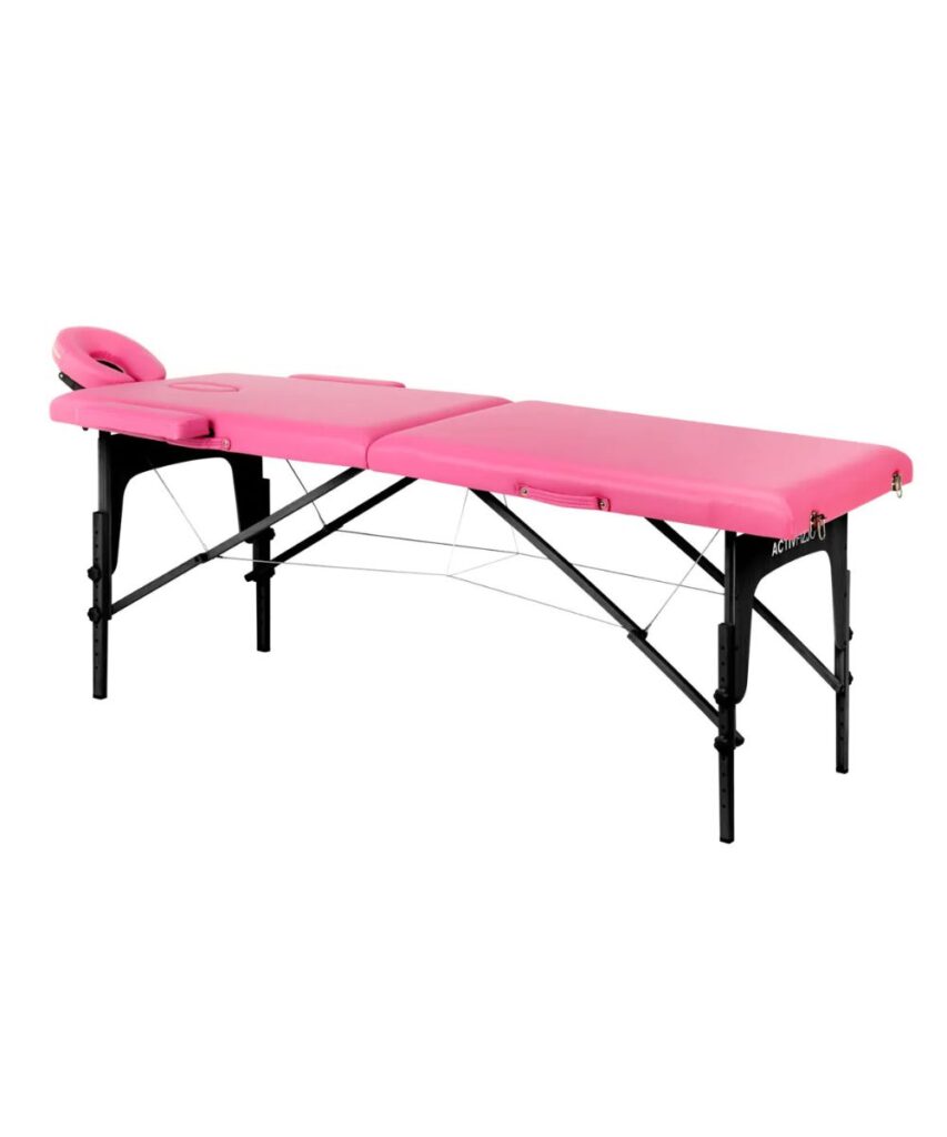 Kokkupandav massaažilaud kaheosaline Roosa